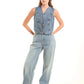 V-Neck Fashionable Casual Denim Vest