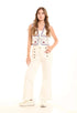 Sailor-Button Straight Pants