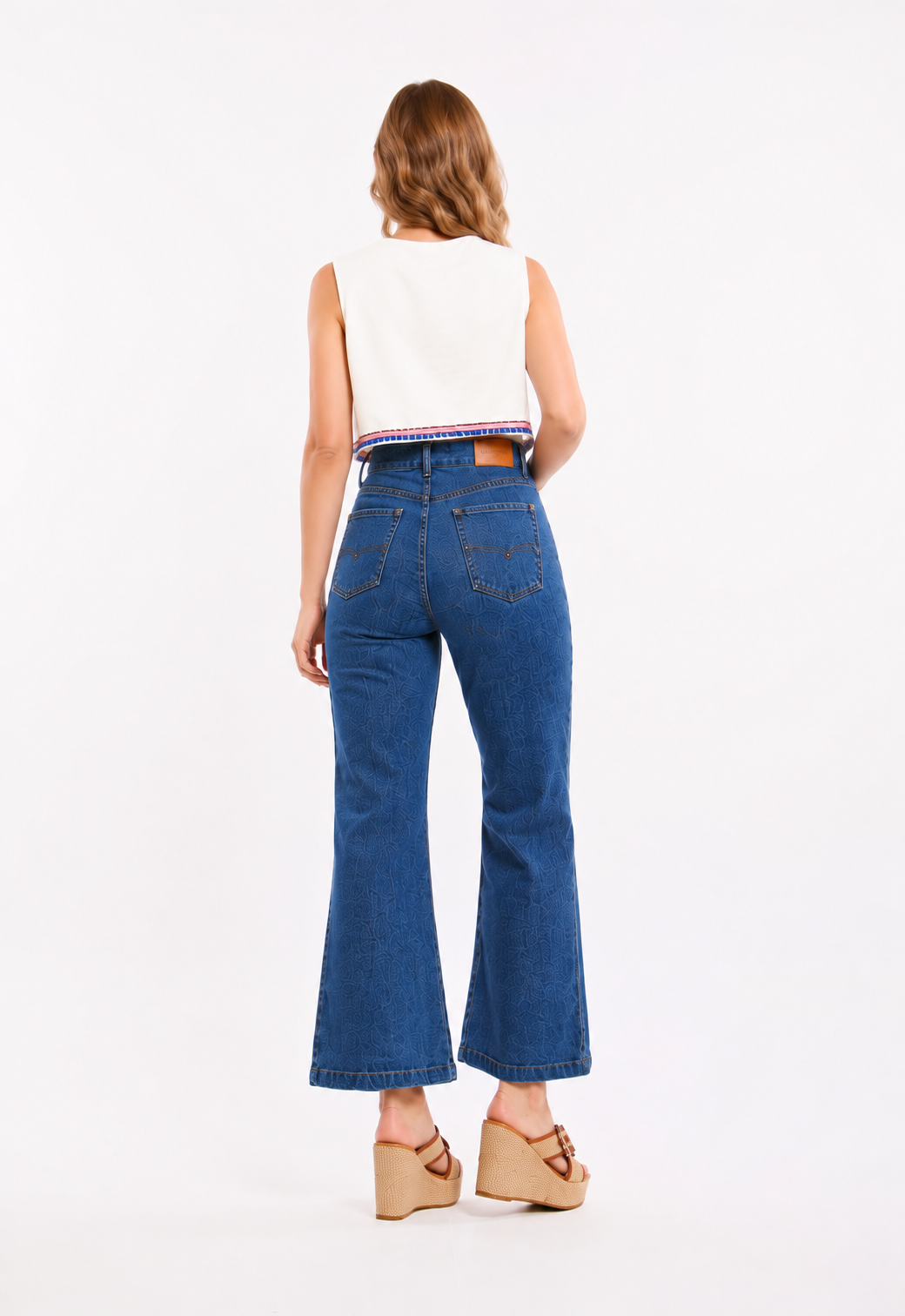 Sailor-Button Straight Pants