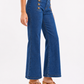 Sailor-Button Straight Pants