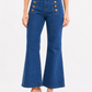 Sailor-Button Straight Pants