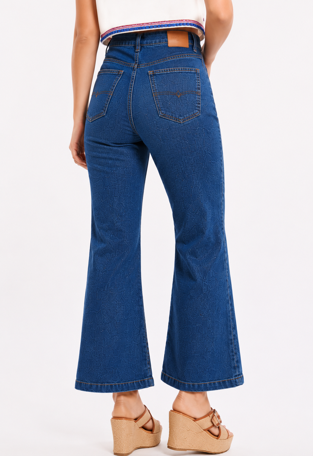 Sailor-Button Straight Pants