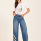 Wide-Leg Jeans with Stylish Details