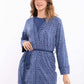 Comfy Viscose Pajama Set with Patterned Robe - 3 Pcs