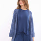 Comfy Viscose Pajama Set with Patterned Robe - 3 Pcs