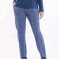 Long Sleeve Solid Tee with Patterned Pants Pajama Set