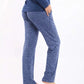 Long Sleeve Solid Tee with Patterned Pants Pajama Set