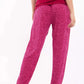 Round Neck Tee with Patterned Pants Pajama Set