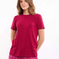 Round Neck Tee with Patterned Pants Pajama Set