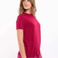 Round Neck Tee with Patterned Pants Pajama Set