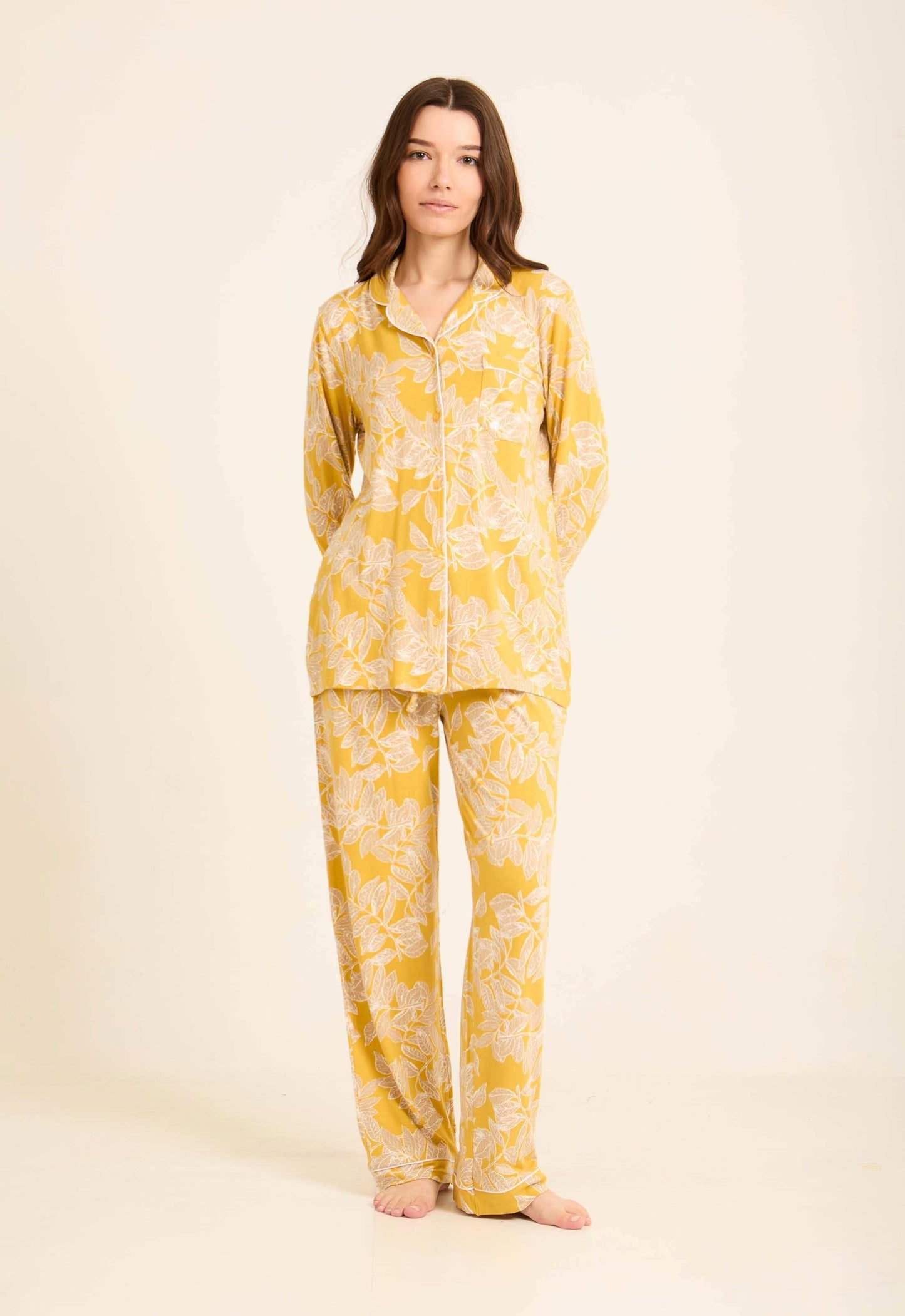 Floral Long Sleeves Comfy Pajama Set