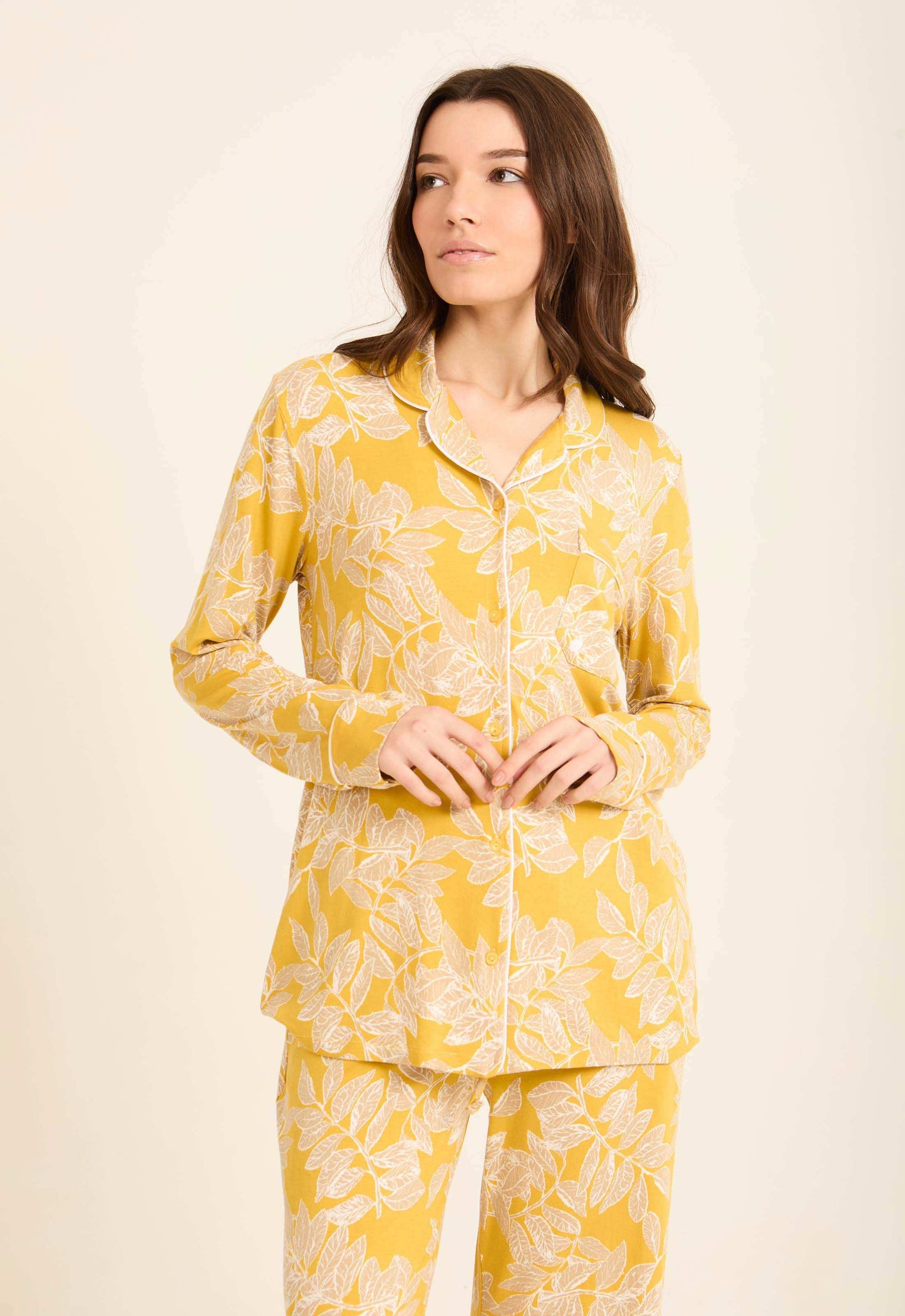 Floral Long Sleeves Comfy Pajama Set
