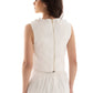 Sleeveless Slip On Top with Stitched Ruffles