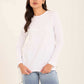Solid Long Sleeves Tee with Side Drawstrings