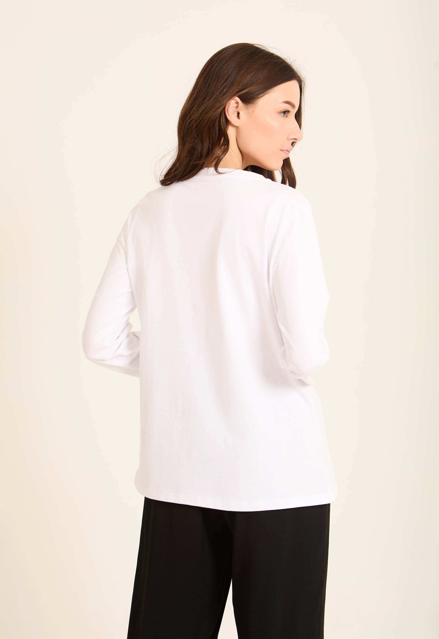 Front Stitches Long Sleeves Tee