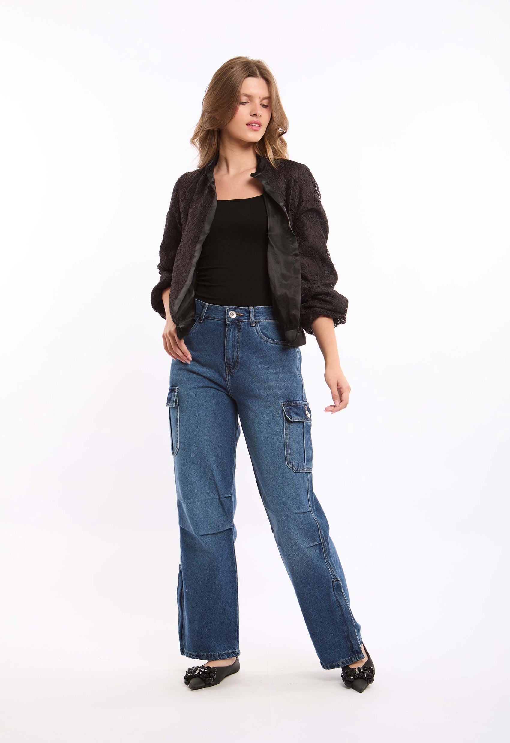 Textured Jacquard Button-Up Shirt