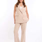 Sleeveless Solid Buttoned Formal Vest