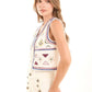 Embroidered Geometric Boho-Style Vest