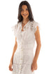 Perforated Embroidered Lace-Up Summer Top