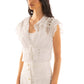 Perforated Embroidered Lace-Up Summer Top
