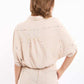 Cotton-Blend Embroidered Crop Shirt