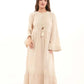Crochet Chest & Sleeves Textured Maxi Dress