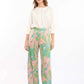 Wide-Leg Pants with Artistic Print