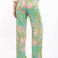 Wide-Leg Pants with Artistic Print