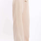Textured Wide-Leg Pants with Tassel Tie