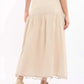 Textured Casual Skirt with Boom Boom Trim
