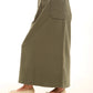 Stitched Squares Pockets Cotton Skirt