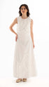 Zipped Maxi Skirt with Stitched Ruffles