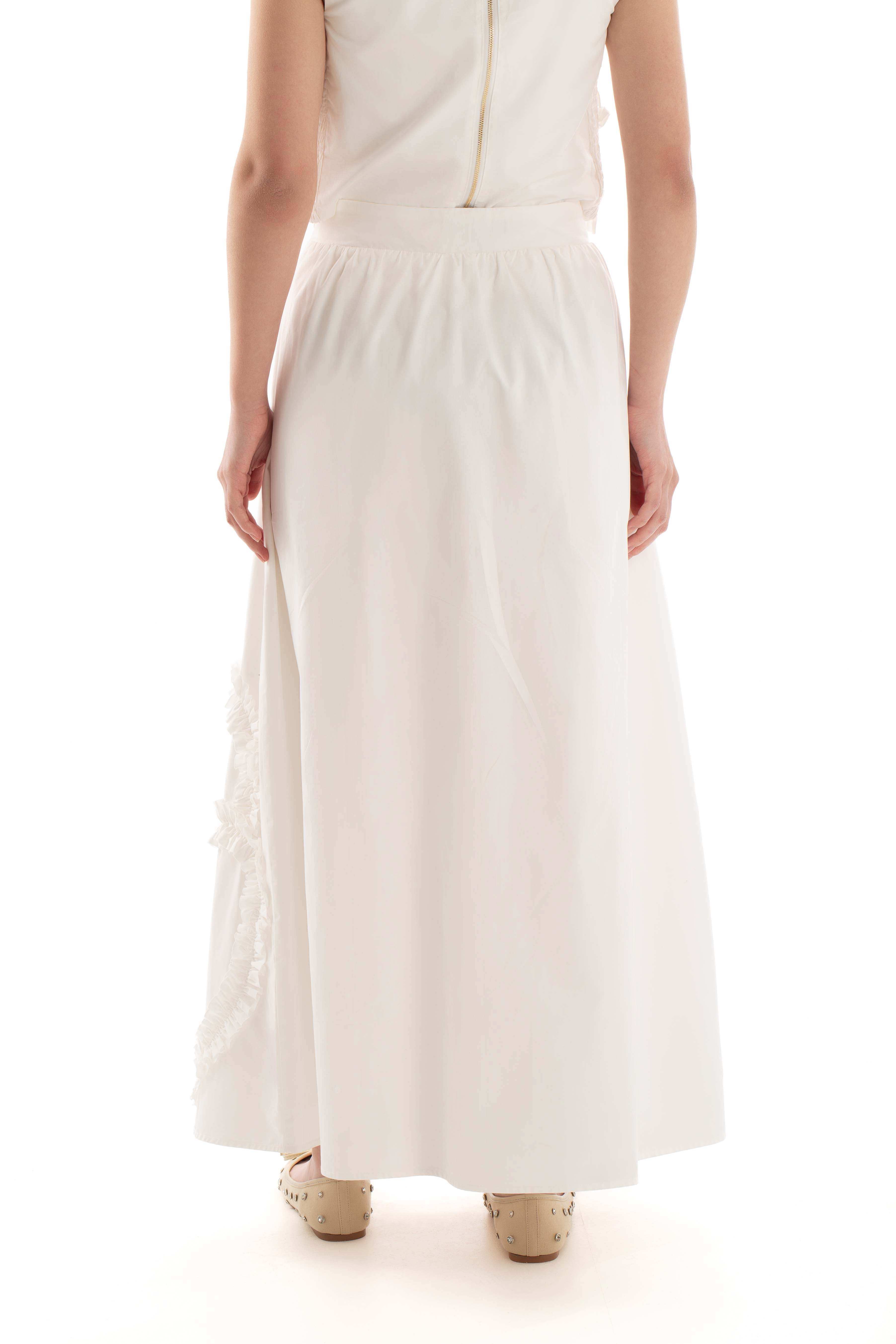 تنورة ماكسي بسوستة مع كشكشة