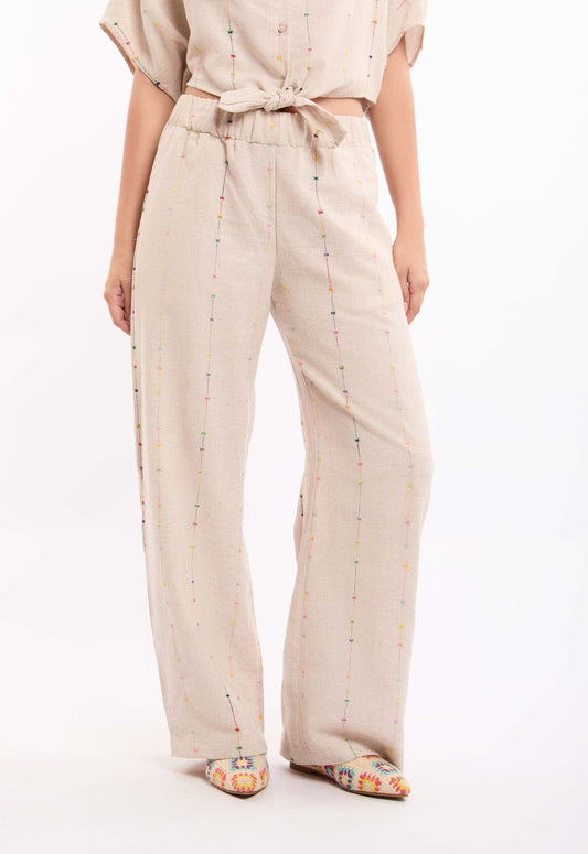 Cotton-Blend Relaxed Pants