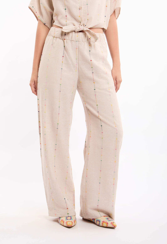 Cotton-Blend Relaxed Pants