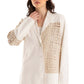 Lace Panel Tailored Blazer