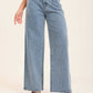 Allover Micro-Print Wide-Leg Jeans