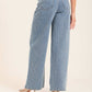 Allover Micro-Print Wide-Leg Jeans