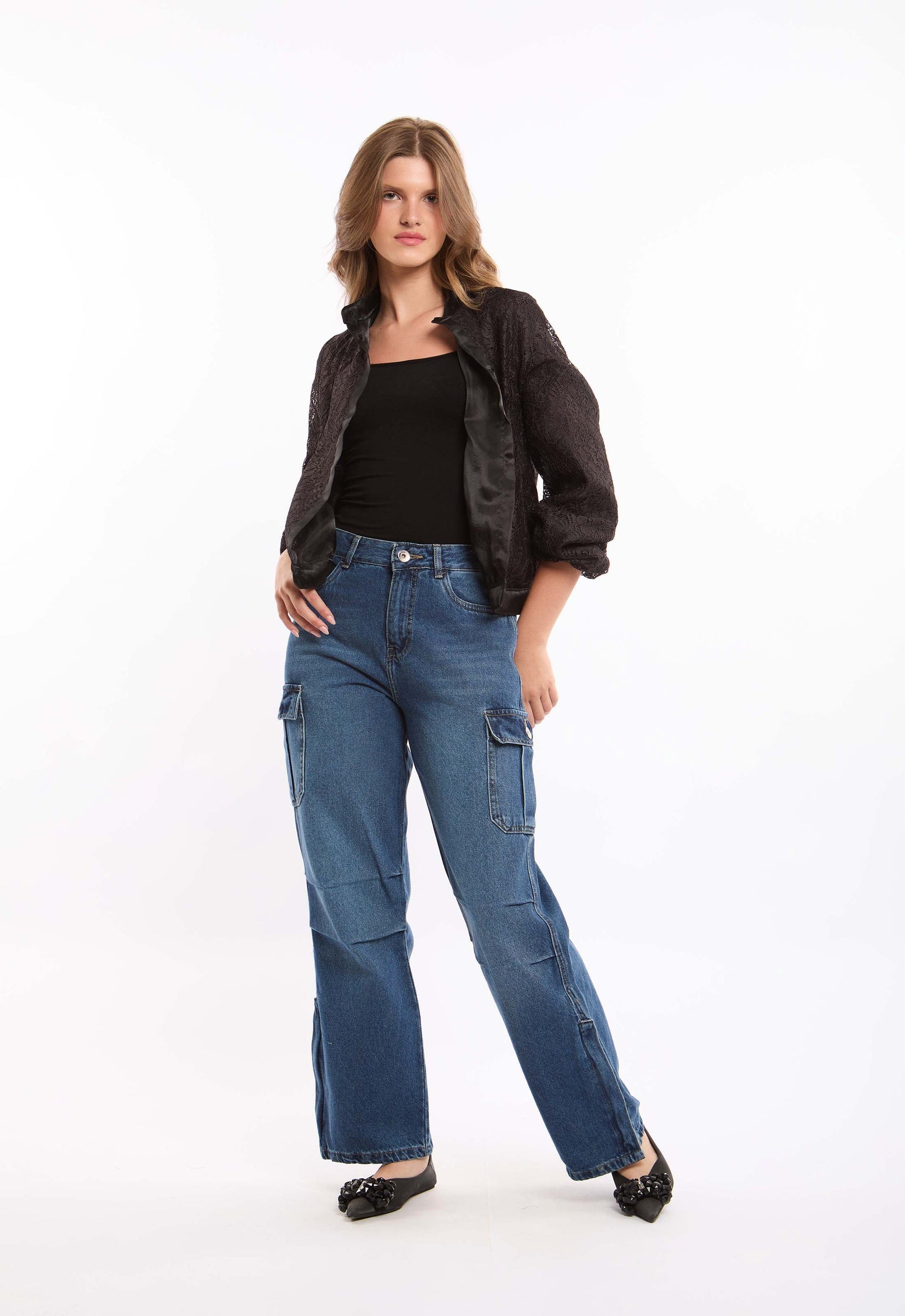 Utility Cargo Jeans with a Modern Fit