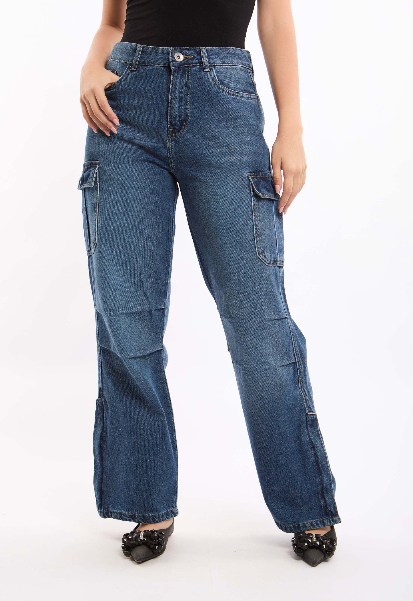 Utility Cargo Jeans with a Modern Fit