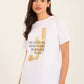 Printed Quote Short Sleeves Cotton Tee