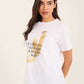 Printed Quote Short Sleeves Cotton Tee