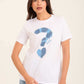 Stitched Denim "Question Mark" Summer Tee