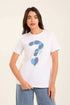 Stitched Denim "Question Mark" Summer Tee