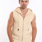 Hooded Neck with Drawstring Textured Vest