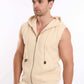 Hooded Neck with Drawstring Textured Vest