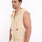 Hooded Neck with Drawstring Textured Vest