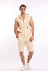 Textured Slip On Shorts with Pockets