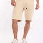 Textured Slip On Shorts with Pockets