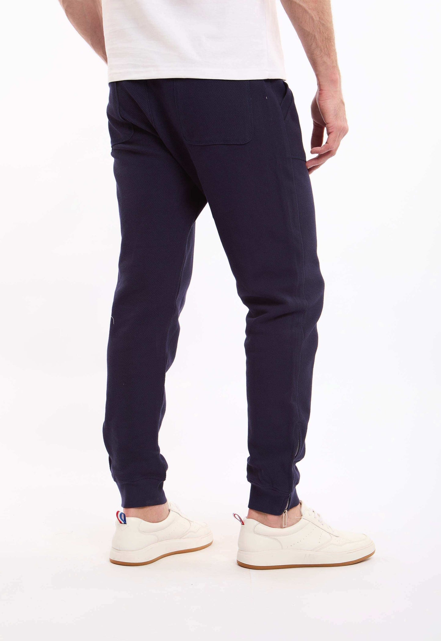 Casual Textured Sweatpants with Hem